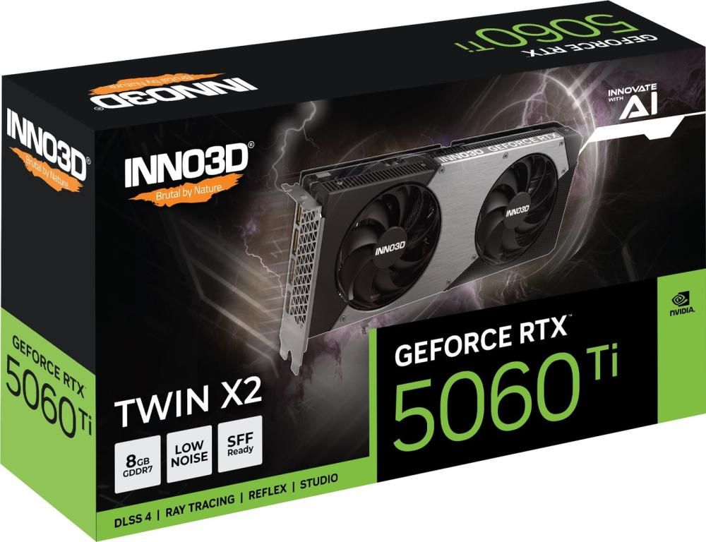 Видеокарта Inno3D GeForce RTX 5060 Ti 8GB Twin X2 N506T2-08D7-193075N
