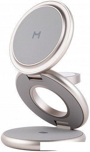 Беспроводное зарядное Magssory Disc Signature Edition 3 в 1 для Apple WCH033 (титановый)