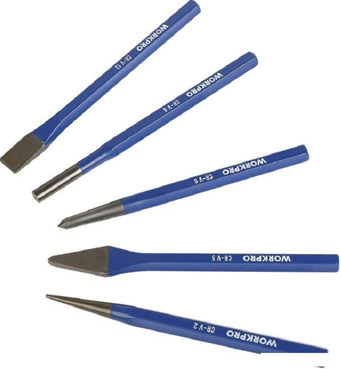 Набор зубил Workpro WP201303 (5 предметов)