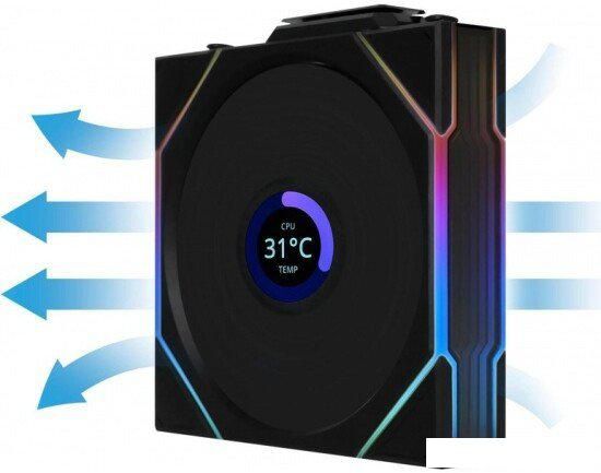 Комплект вентиляторов для корпуса с контроллером Lian Li Uni Fan TL 120 Wireless Reverse 12RTLLCD1W3B G99.12RTLLCD1W3B.R0
