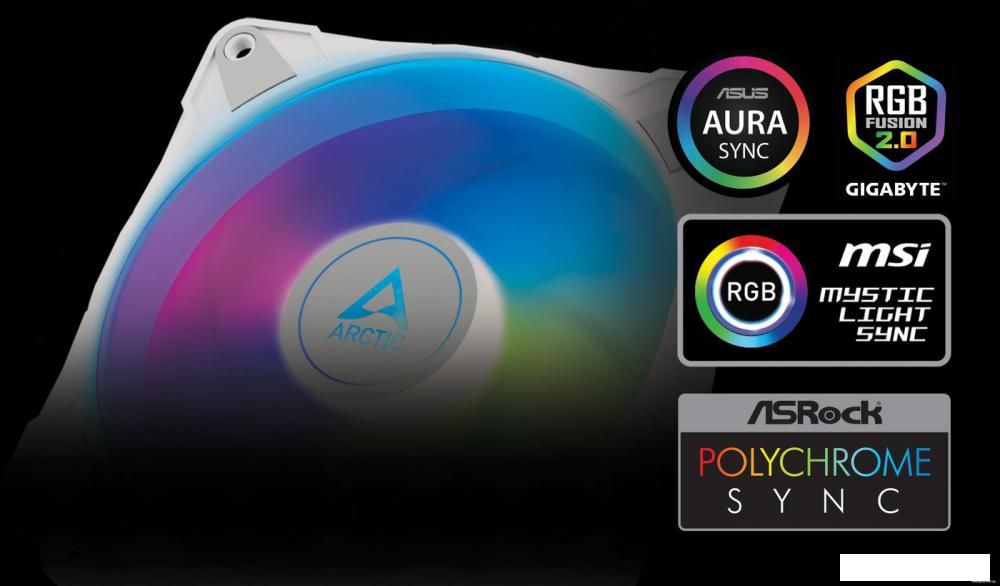 Вентилятор для корпуса Arctic P12 PWM PST A-RGB 0dB ACFAN00254A