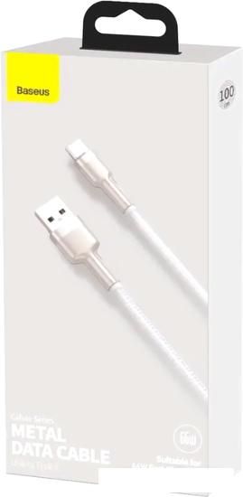 Кабель Baseus Cafule Series Metal Data Cable USB Type-A - Type-C 66W CAKF000102 (1 м, белый)