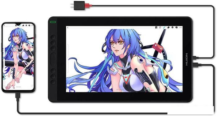 Графический монитор Huion Kamvas 13 (фиолетовый)