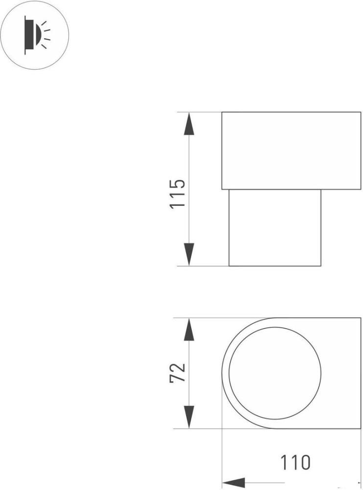 Бра Arlight SP-SPICY-WALL-S115x72-6W Day4000 033581