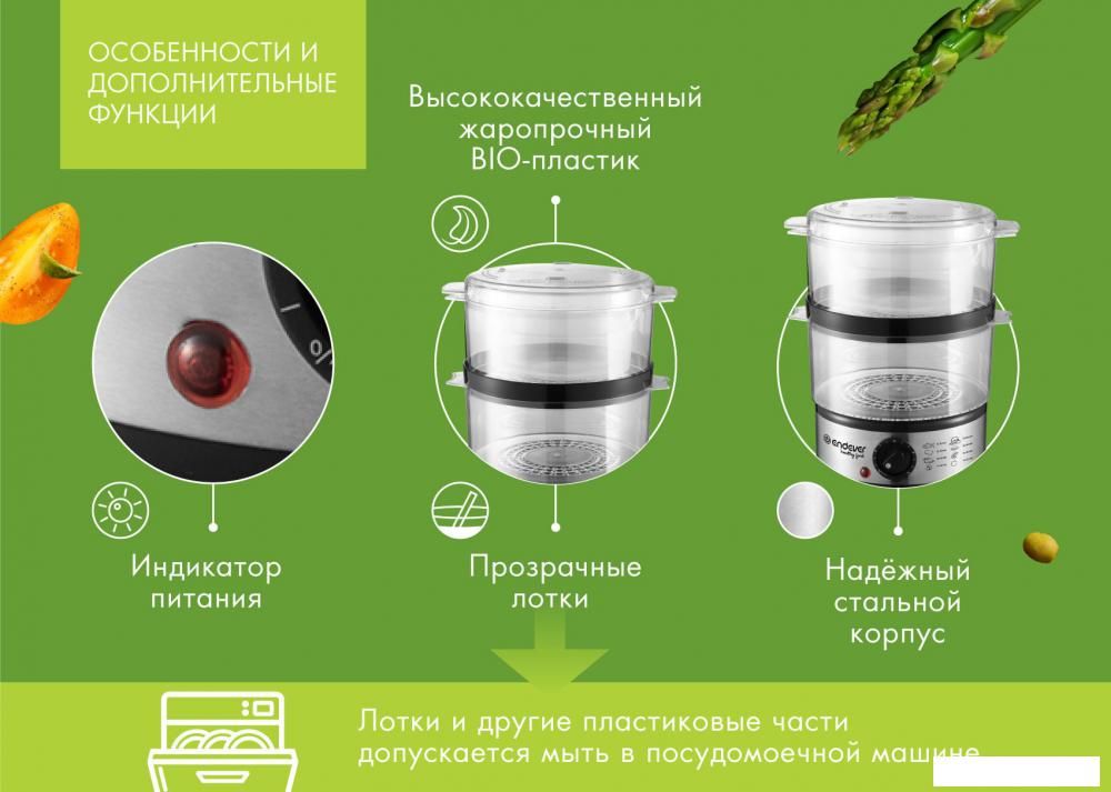 Пароварка Endever Vita 165