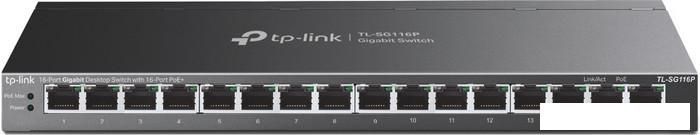 Неуправляемый коммутатор TP-Link TL-SG116P