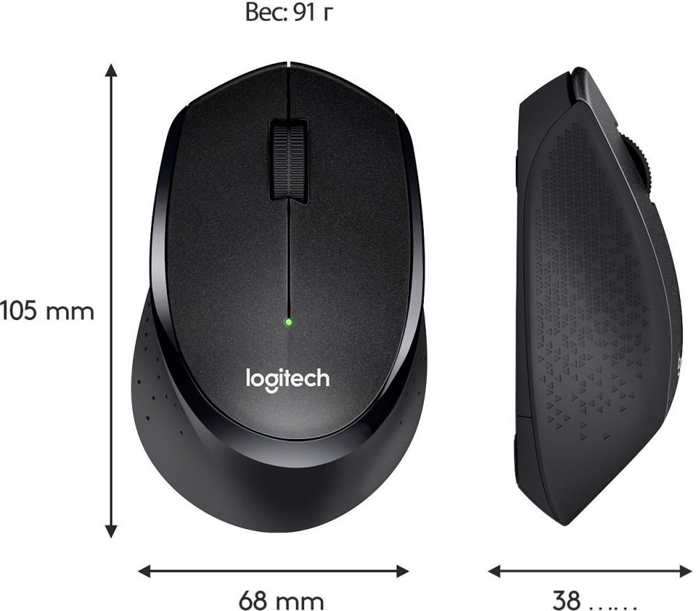 Мышь Logitech M330 Silent Plus (черный)