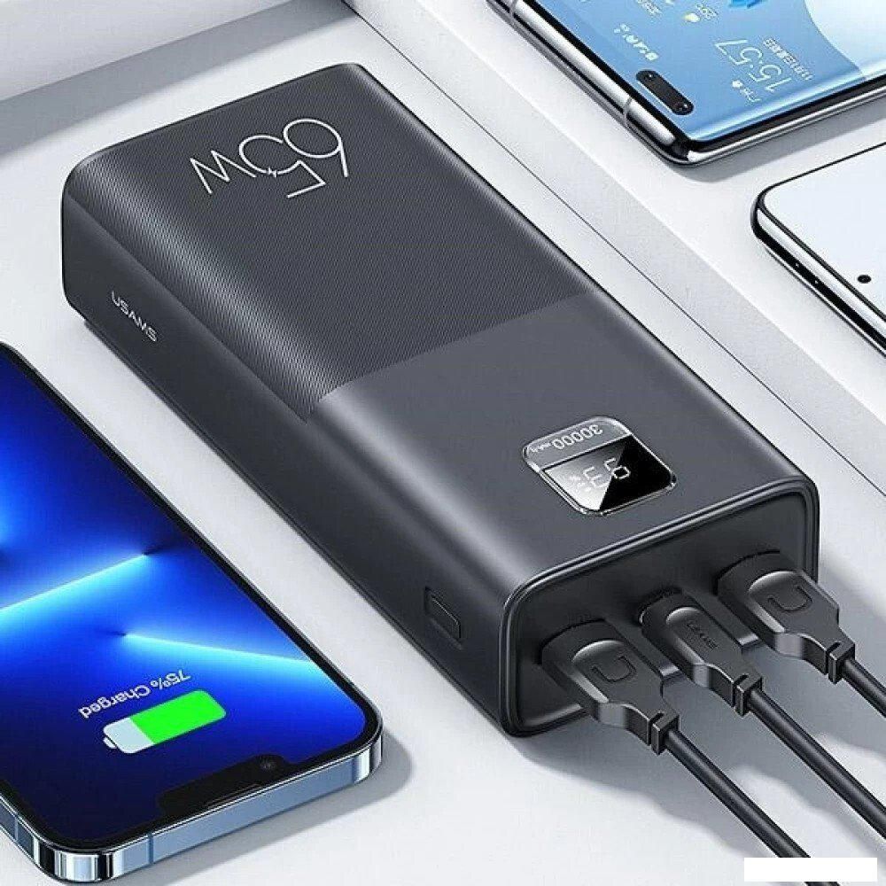 Внешний аккумулятор Usams CD185 PB68 30000mAh (черный)