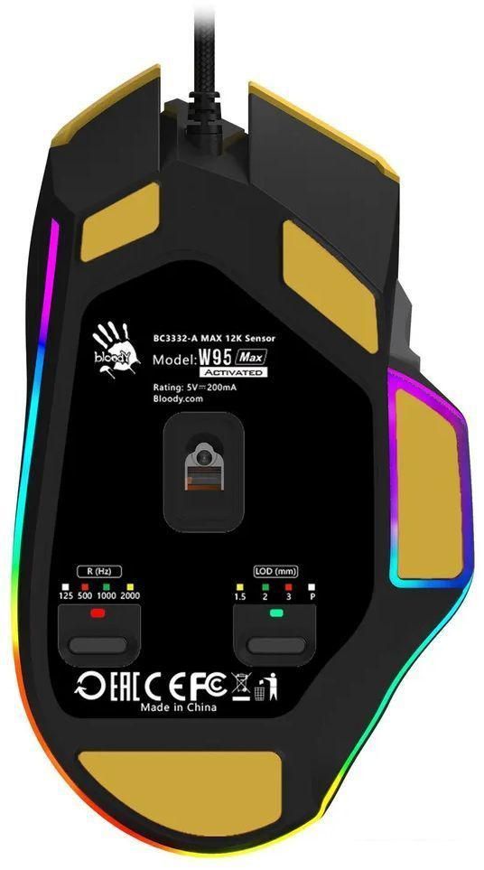 Игровая мышь A4Tech Bloody W95 Max Sports (желтый)