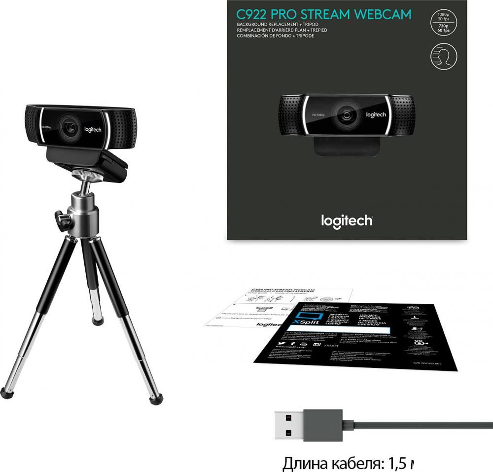 Веб-камера для стриминга Logitech C922 Pro Stream