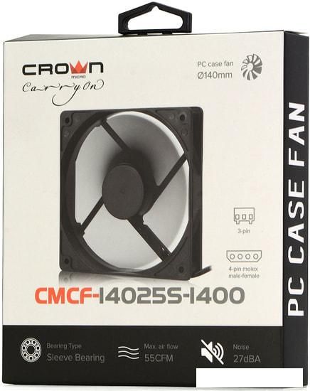 Вентилятор для корпуса CrownMicro CMCF-14025S-1400