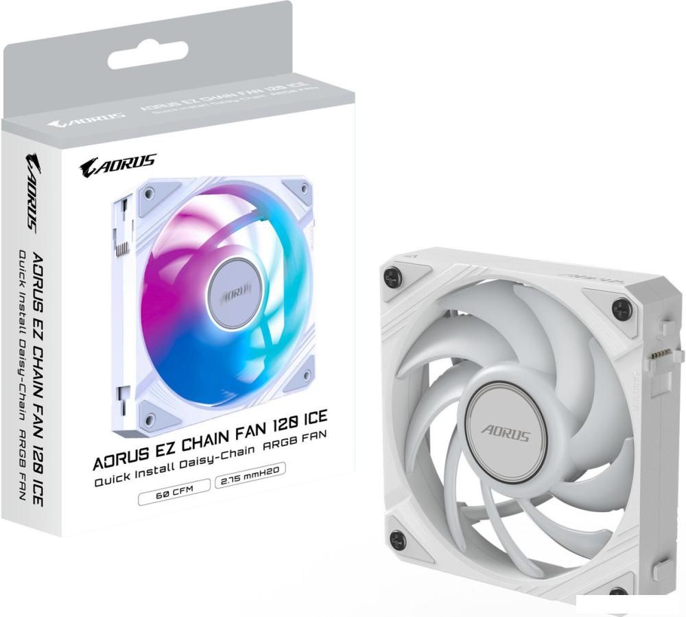 Вентилятор для корпуса Gigabyte Aorus EZ Chain Fan 120 Ice