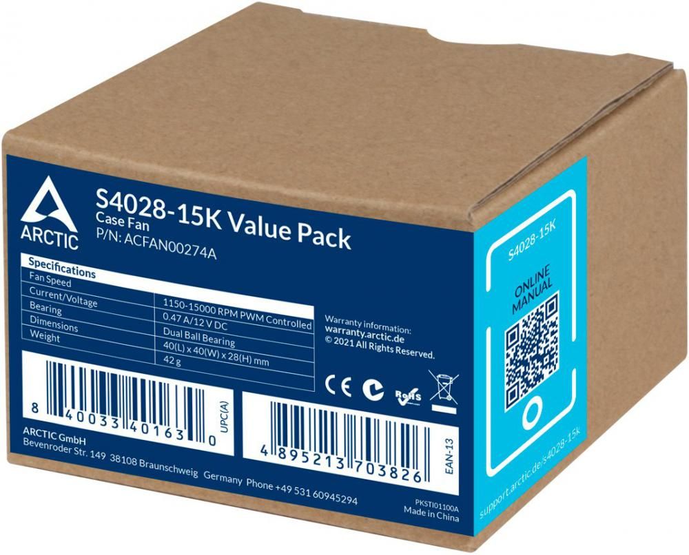 Вентилятор для сервера Arctic S4028-15K (5 шт) ACFAN00274A