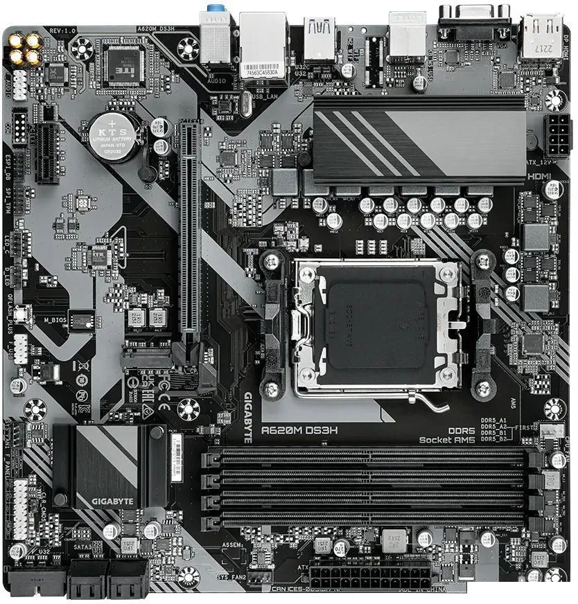 Материнская плата Gigabyte A620M DS3H (rev. 1.0)