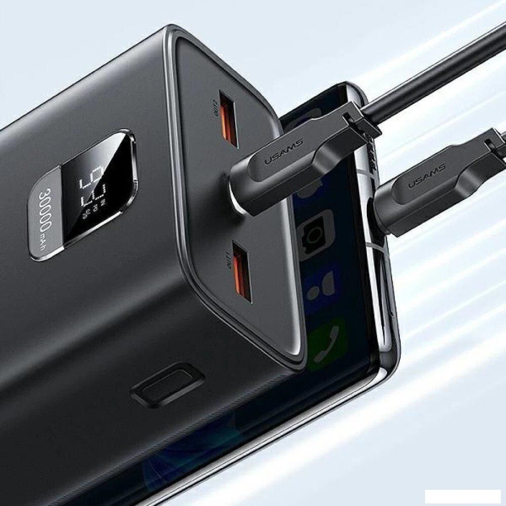 Внешний аккумулятор Usams CD185 PB68 30000mAh (черный)