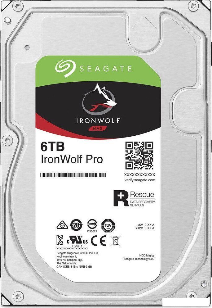 Жесткие диски Seagate IronWolf Pro 6TB ST6000NT001