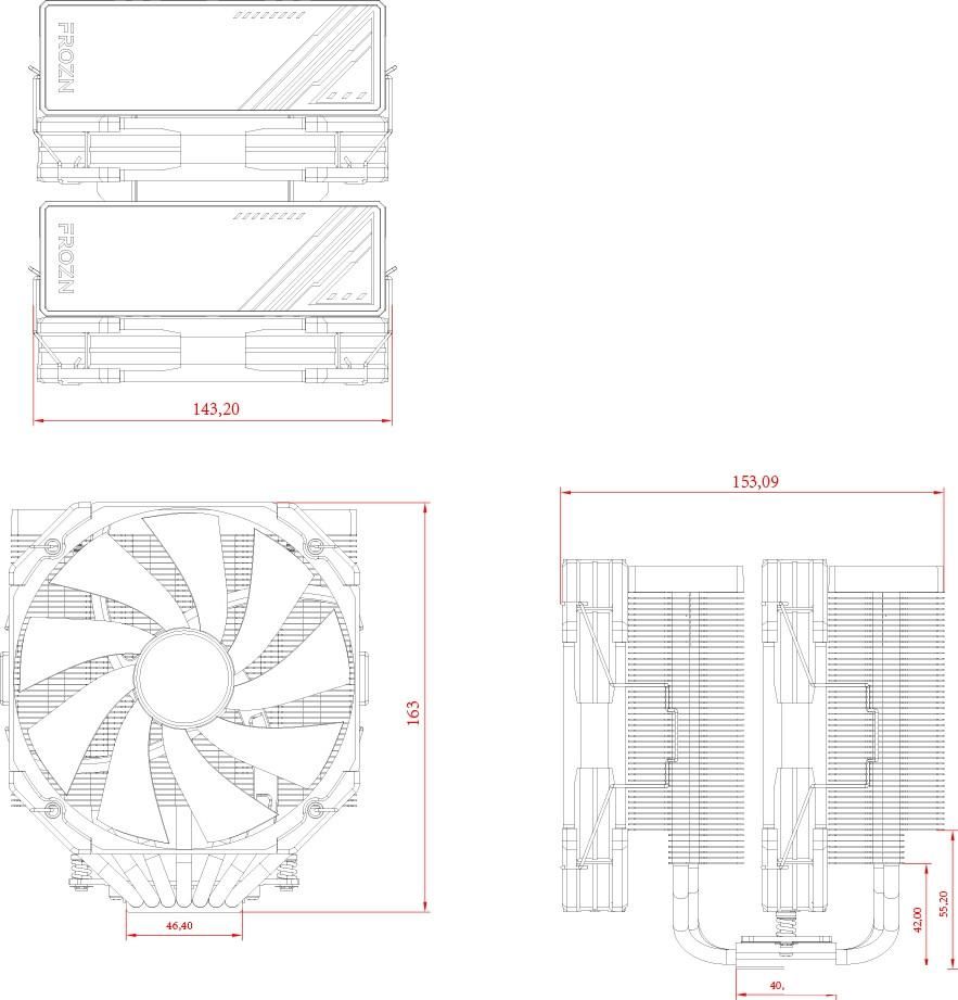 Кулер для процессора ID-Cooling Frozn A720 Black