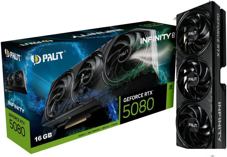 Видеокарта Palit GeForce RTX 5080 Infinity 3 NE75080019T2-GB2035S