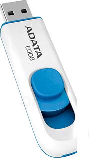 USB Flash ADATA C008 White+Blue 16 Гб (AC008-16G-RWE)