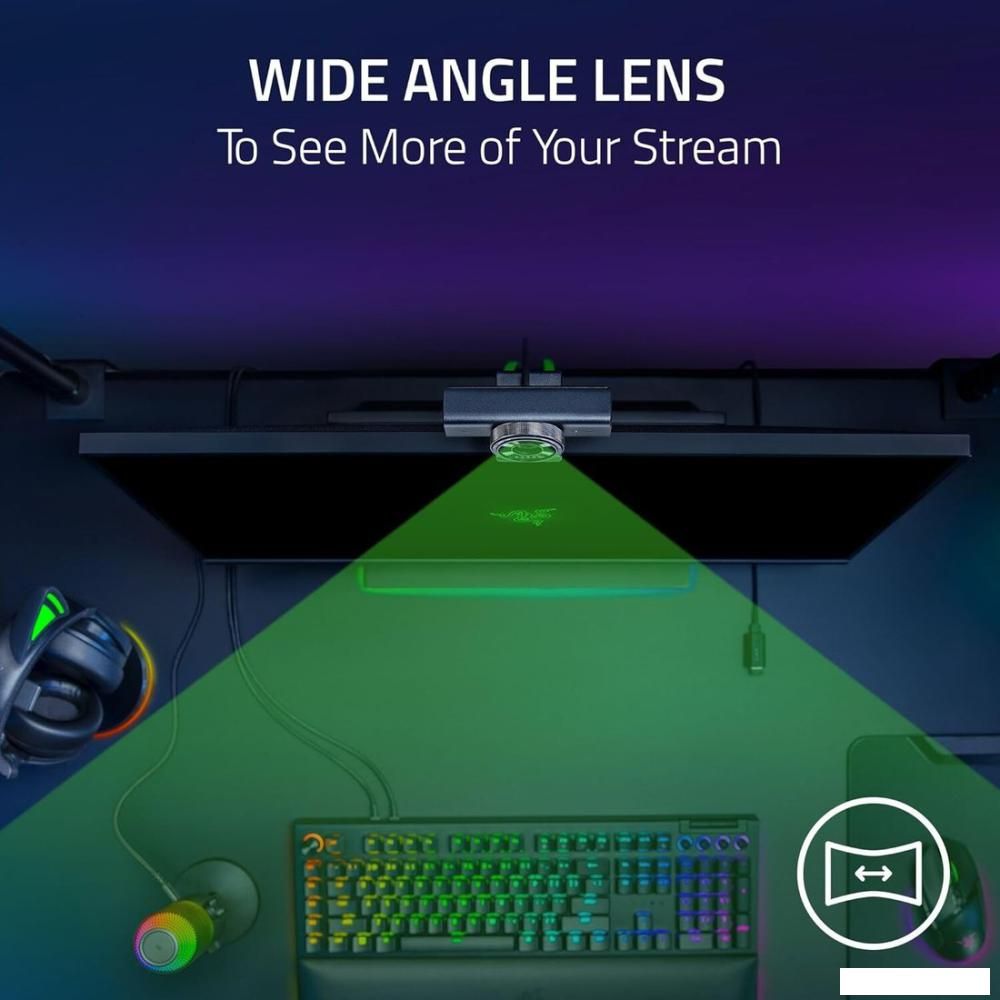 Веб-камера для стриминга Razer Kiyo V2 X (черный)