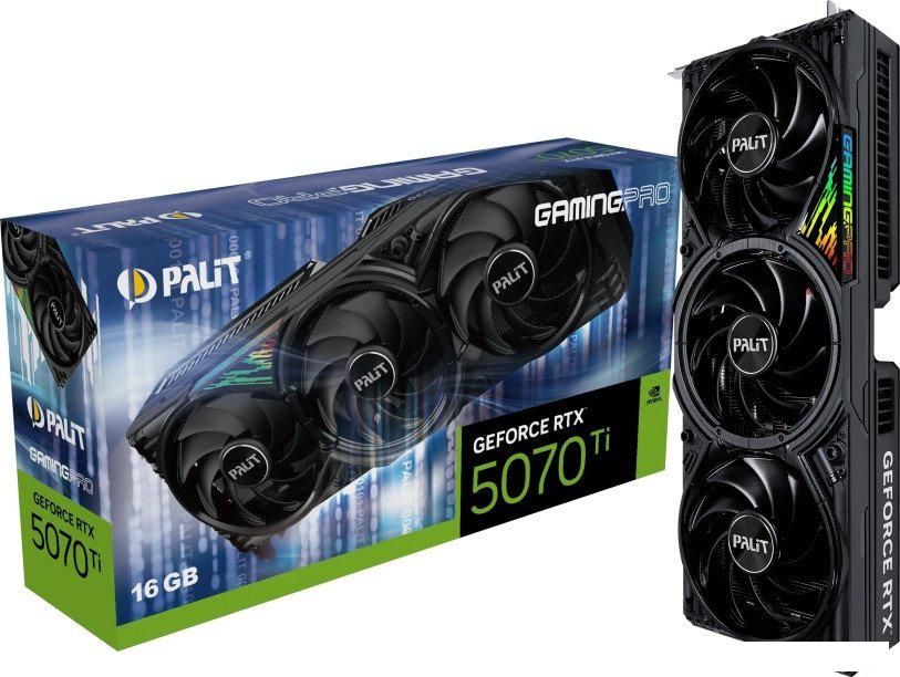 Видеокарта Palit GeForce RTX 5070 Ti GamingPro NE7507T019T2-GB2031A