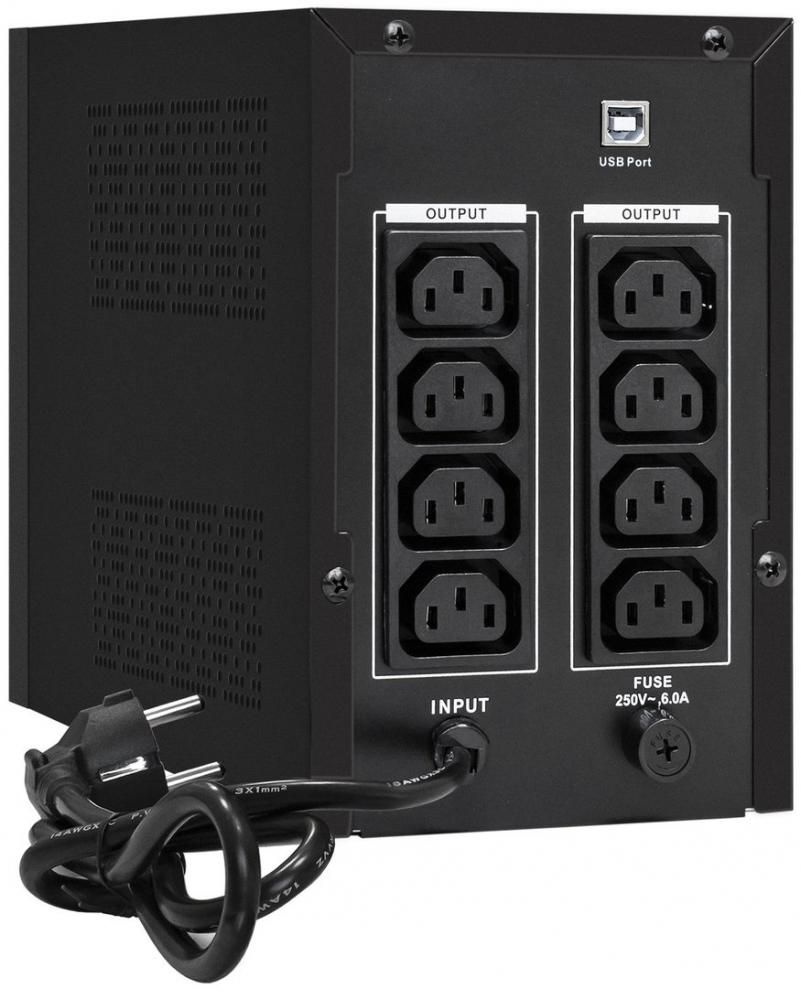 Источник бесперебойного питания ExeGate SpecialPro UNB-1200.LED.AVR.C13.RJ.USB