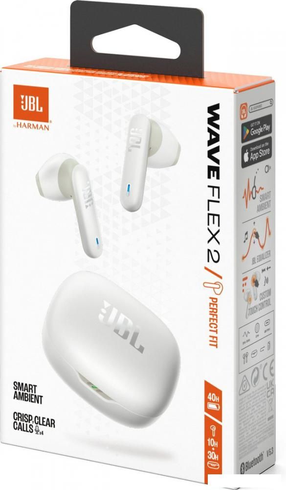 Наушники JBL Wave Flex 2 (белый)