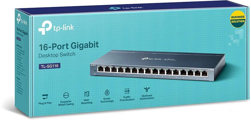 Неуправляемый коммутатор TP-Link TL-SG116