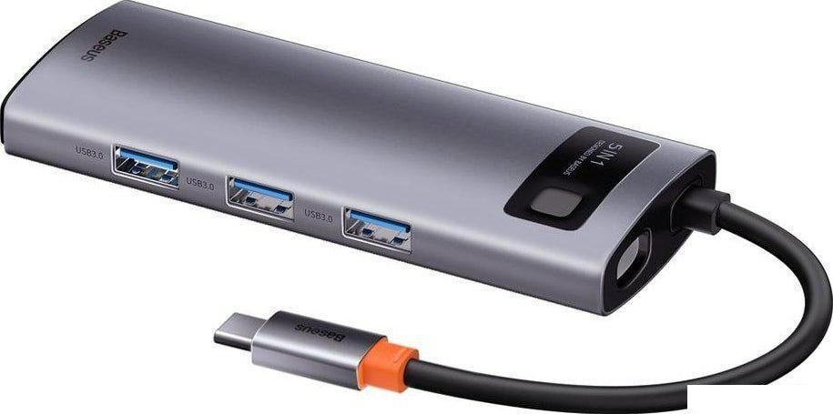 USB-хаб  Baseus Metal Gleam Series Multifunctional HUB Type-C Hub Docking Station CAHUB-CX0G