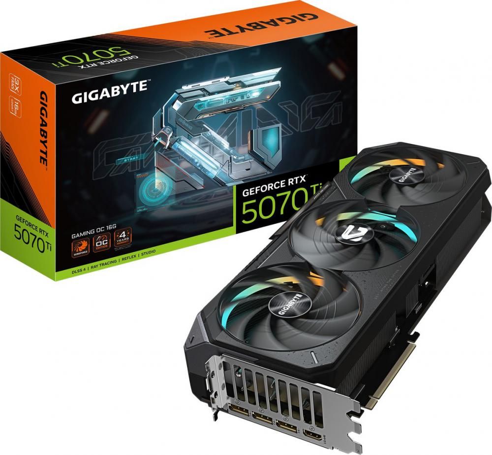 Видеокарта Gigabyte GeForce RTX 5070 Ti Gaming OC 16G GV-N507TGAMING OC-16GD