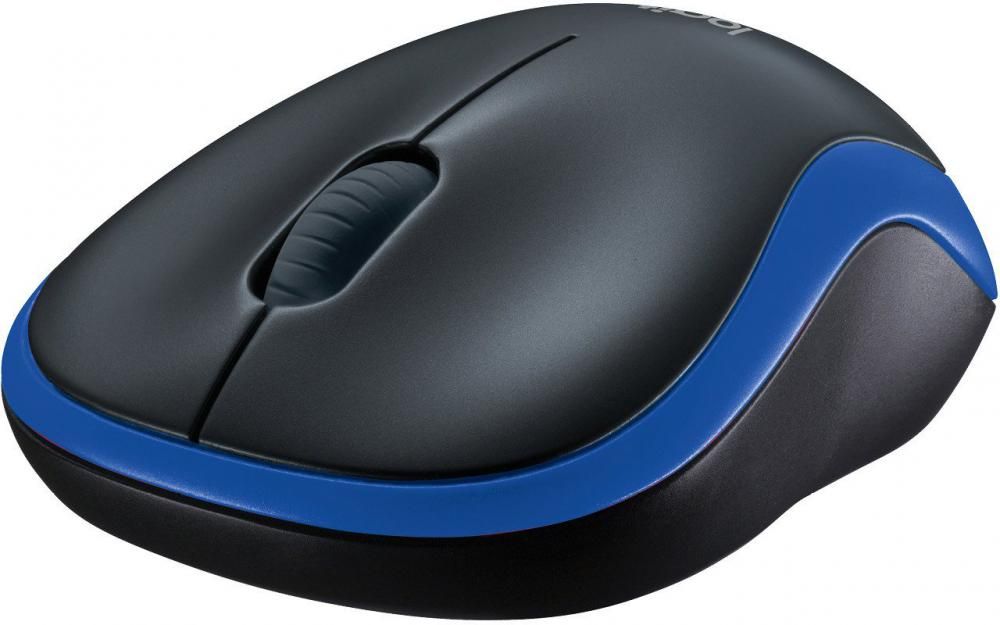 Мышь Logitech M185 (черный/синий)