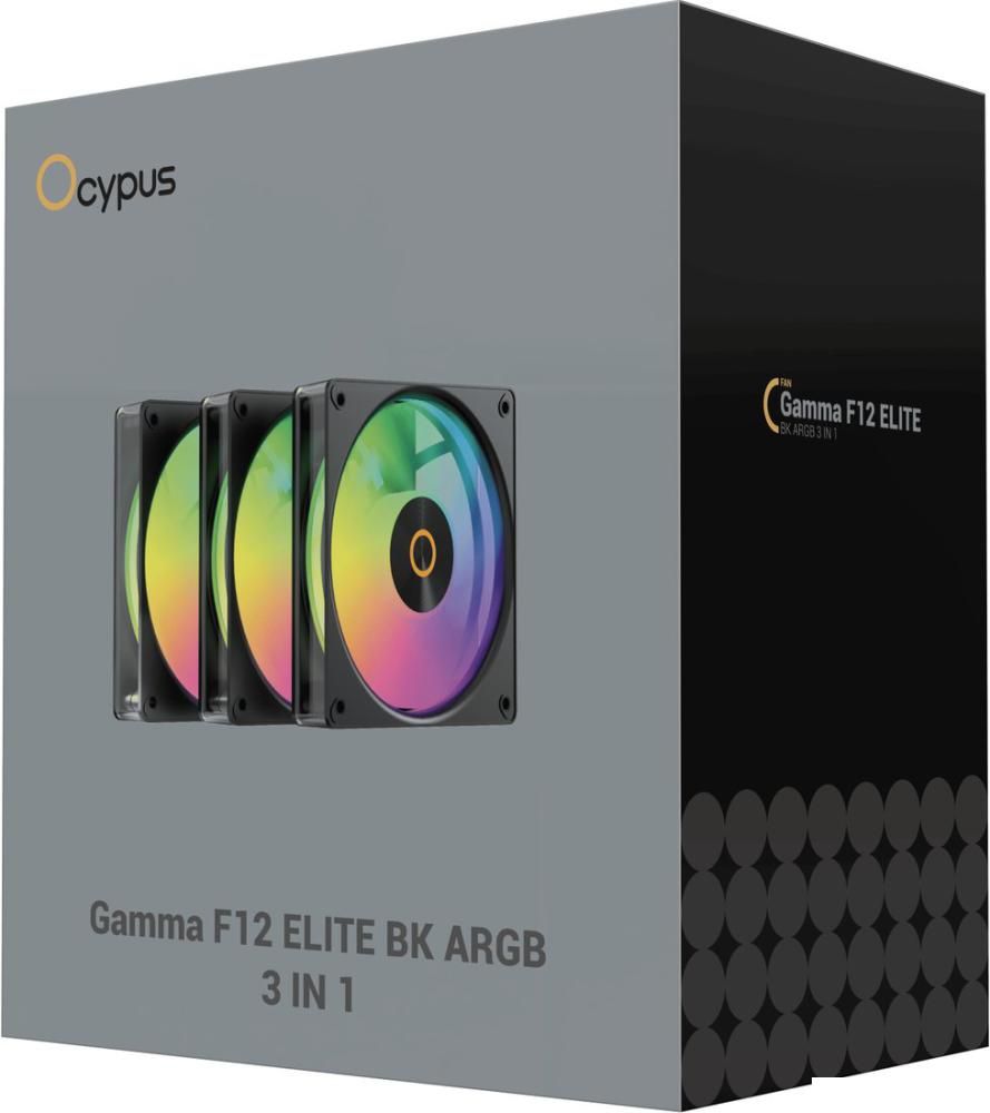 Комплект вентиляторов для корпуса Ocypus Gamma F12 Elite BK ARGB 3IN1