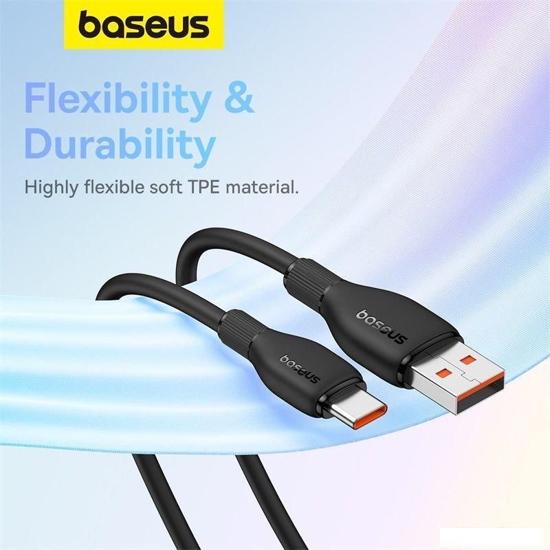 Кабели, адаптеры, разветвители Baseus Pudding Series USB Type-A - USB Type-C (1.2 м, черный)