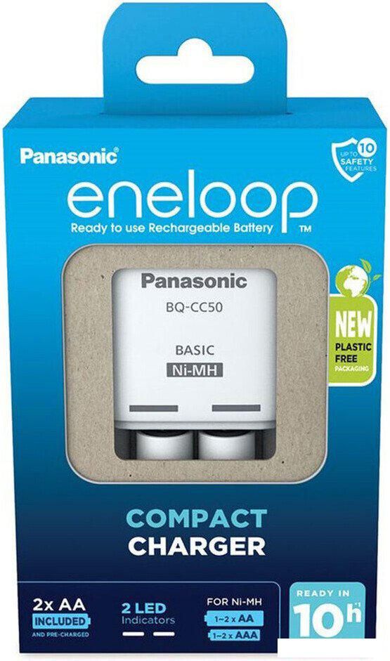 Аккумуляторы + зарядное Panasonic BQ-CC50 + 2xAA