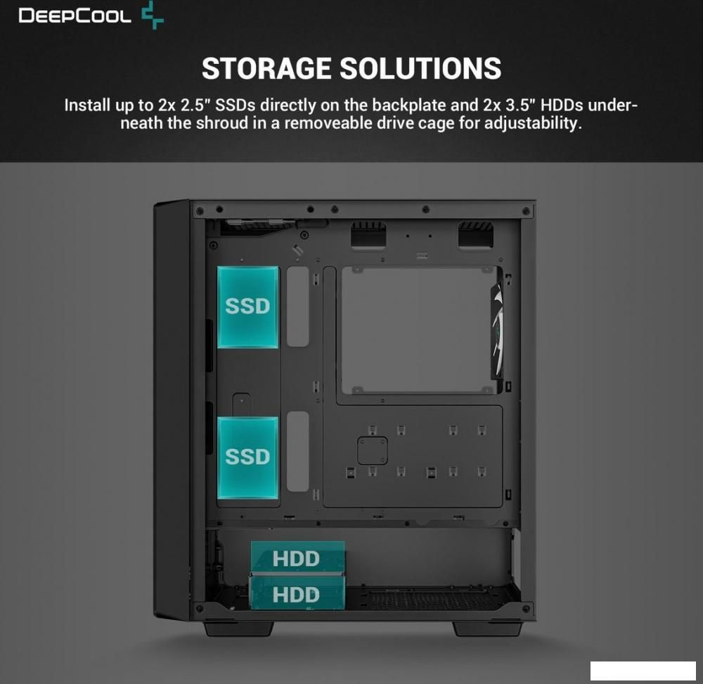 Корпус DeepCool CC560 V2 ARGB R-CC560-BKTAA4-G-2