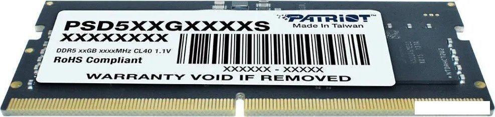 Оперативная память Patriot Signature Line 32ГБ DDR5 SODIMM 5600 МГц PSD532G56002S