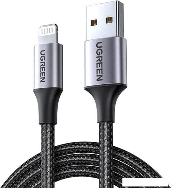 Кабель Ugreen US199 60158 (2 м, черный/серый)