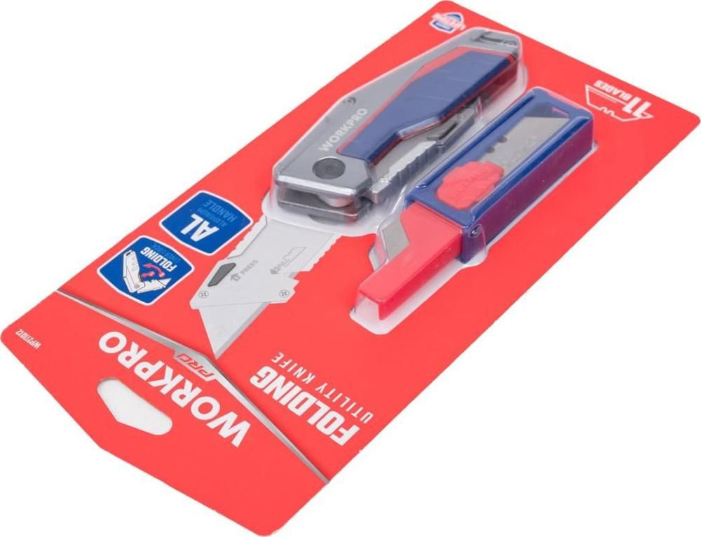 Нож строительный Workpro WP211012