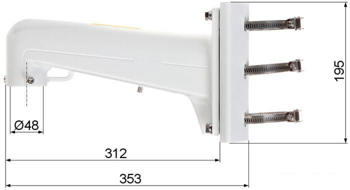 Крепление для камер видеонаблюдения Hikvision DS-1602ZJ-POLE