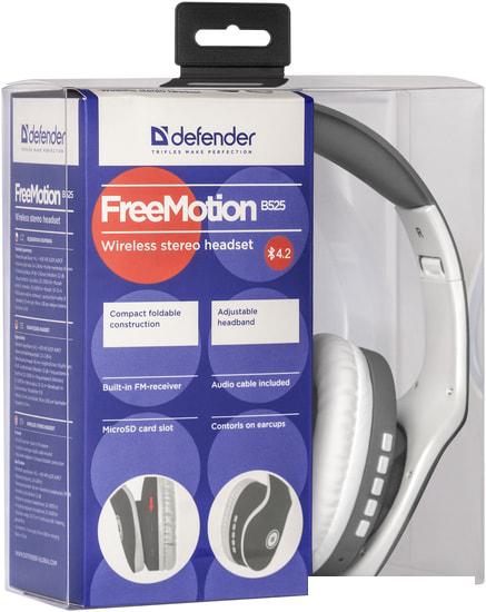 Наушники Defender FreeMotion B525 (серый/белый)