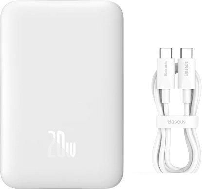 Внешний аккумулятор Baseus Magnetic Mini Wireless Fast Charge Power Bank 10000mAh 20W (белый)