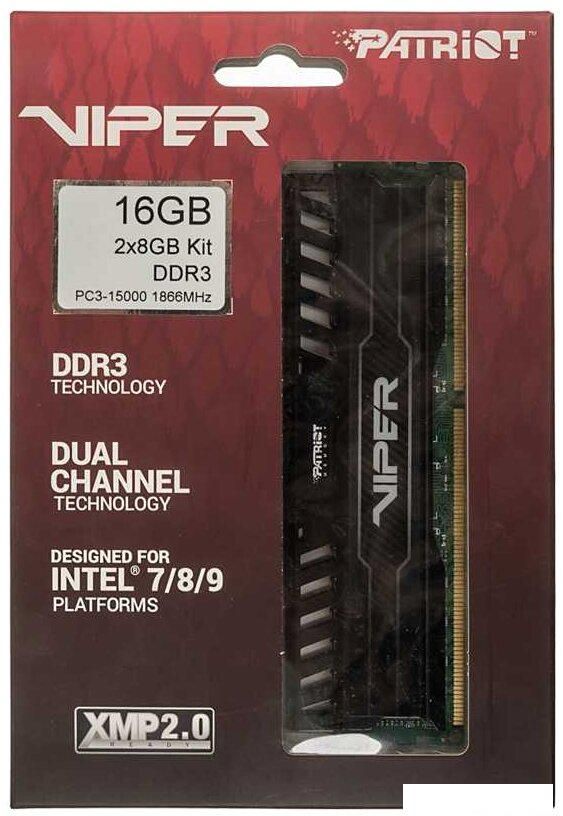 Оперативная память Patriot Viper 3 Black Mamba 2x8GB KIT DDR3 PC3-14900 (PV316G186C0K)