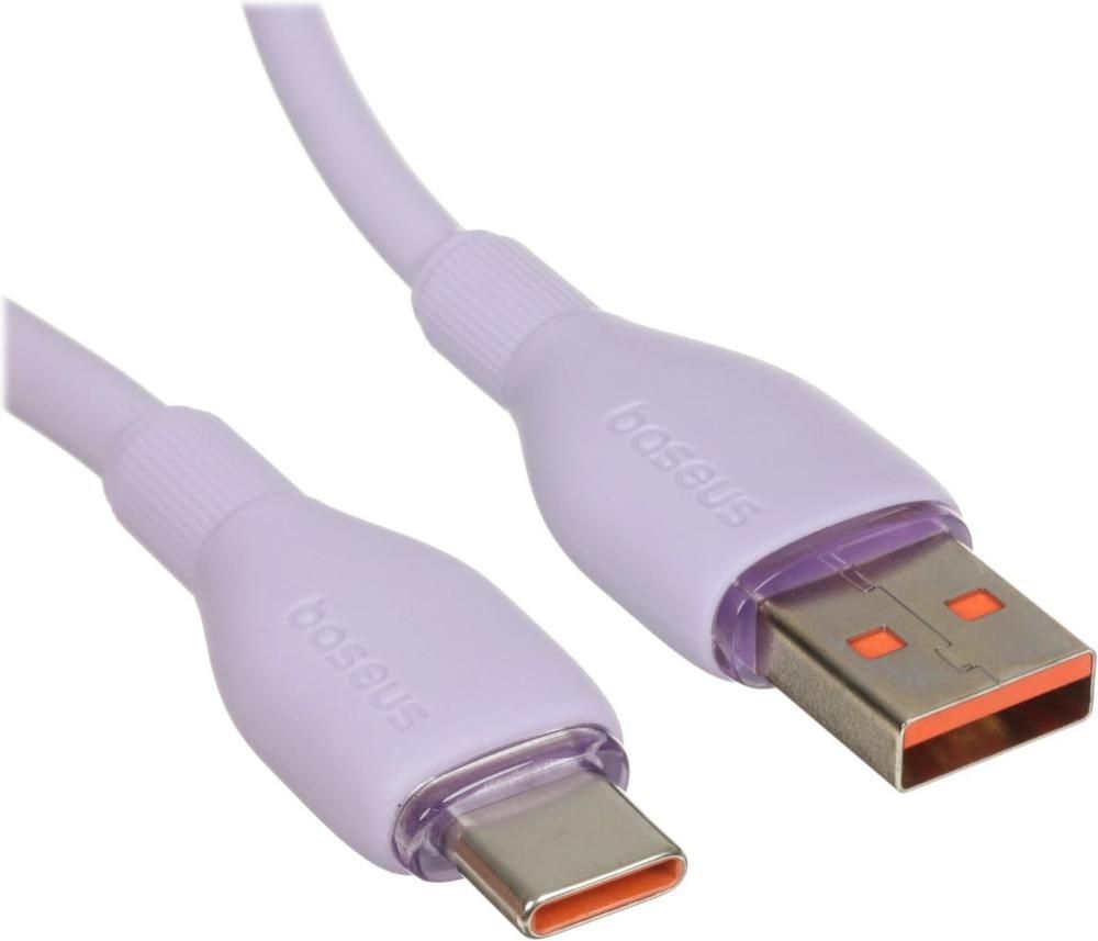 Кабель Baseus Pudding Series Fast Charging Cable 100W USB Type-A - USB Type-C (1.2 м, фиолетовый)