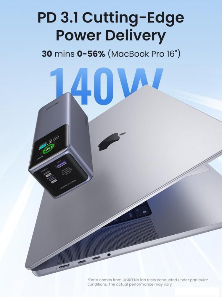 Внешний аккумулятор Ugreen PB722 25000mAh (серый)