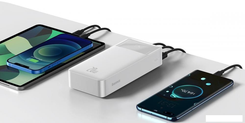 Внешний аккумулятор Baseus Bipow Digital Display PPDML-N02 30000mAh (белый)