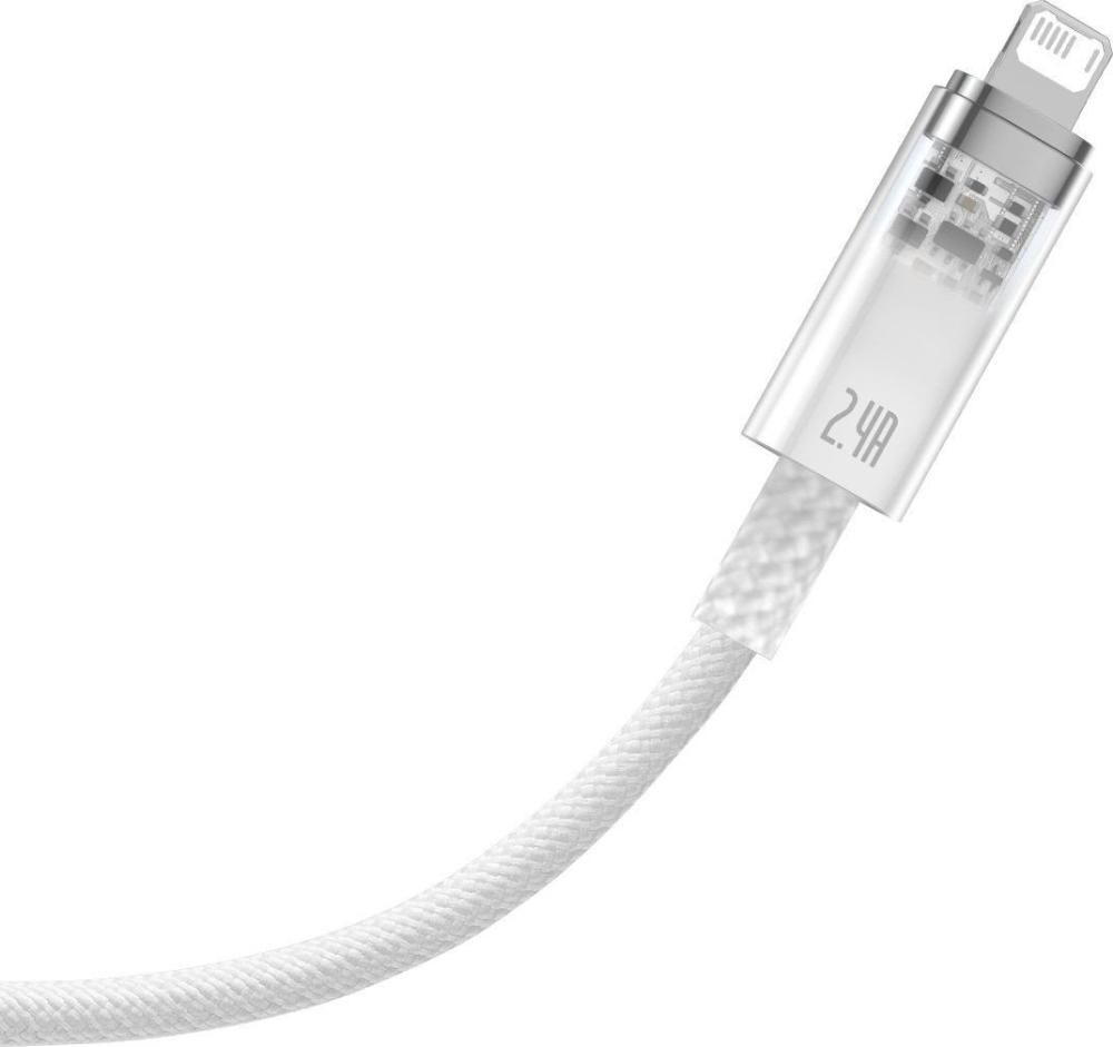 Кабель Baseus Explorer Series Fast Charging Cable with Smart Temperature Control 2.4A USB Type-A - Lightning (2 м, белый)