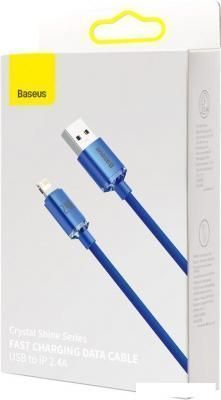 Кабель Baseus Crystal Shine USB Type-A - Lightning (1.2 м, синий)