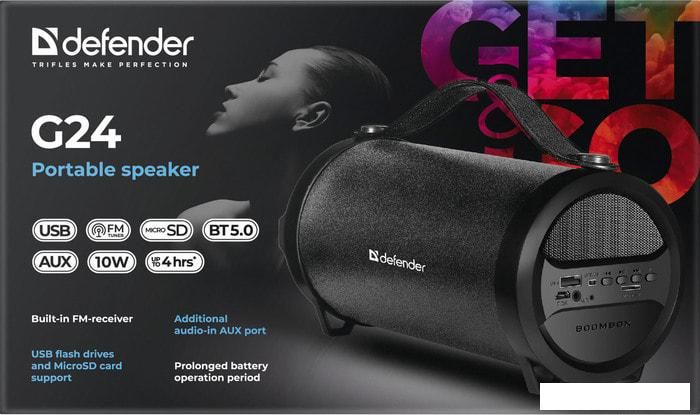 Беспроводная колонка Defender G24 (черный)