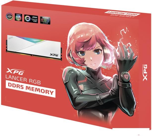 Оперативная память ADATA XPG Lancer RGB 2x32ГБ DDR5 6400МГц AX5U6400C3232G-DCLARWH