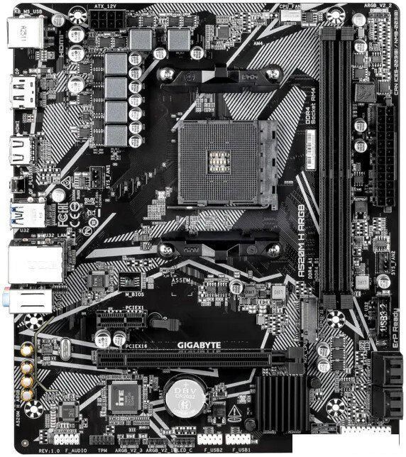 Материнская плата Gigabyte A520M H ARGB (rev. 1.0)